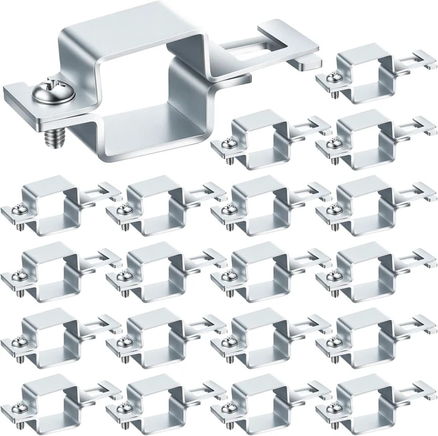 Main image of 20 Pcs Galvanized Steel Nozzle Body Clamp for 1-1/4" OD Square Tube Sprayer Boom Mounting Bracket for Agricultural Self-Propelled Dry Boom Systems (Silver)