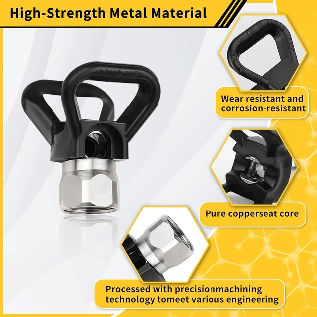 Alt view image 4 of 7 - 15 Pcs Sprayer Tip Set with 7 Reversible High Pressure Nozzle Tips, 2 Tip Guards & 6 Paint Gun Filters, for Titan/Wagner 351 Series Tips (517, 621, 211, 313, 415, 515)