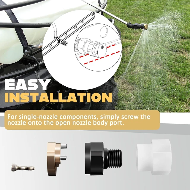 Alt view image 4 of 6 - BN2BP125FWX-CS Boomless Sprayer Nozzle, 2 Pack, 16ft Full Broadcast Spray, 2G