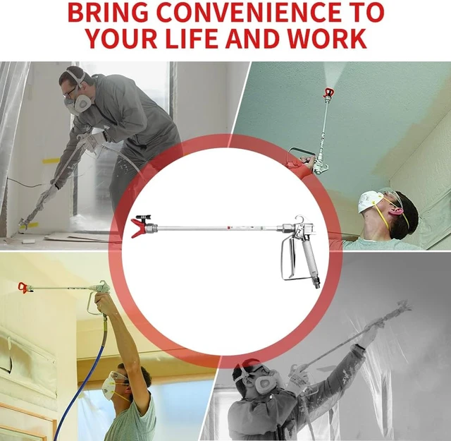 Alt view image 5 of 6 - 3600 PSI Airless Paint Sprayer Gun with Nozzle Guard, 5 Spray Tips, 5 Gun Filters & 16 Inch (40CM) Extension Pole (211, 313, 415, 517, 623)