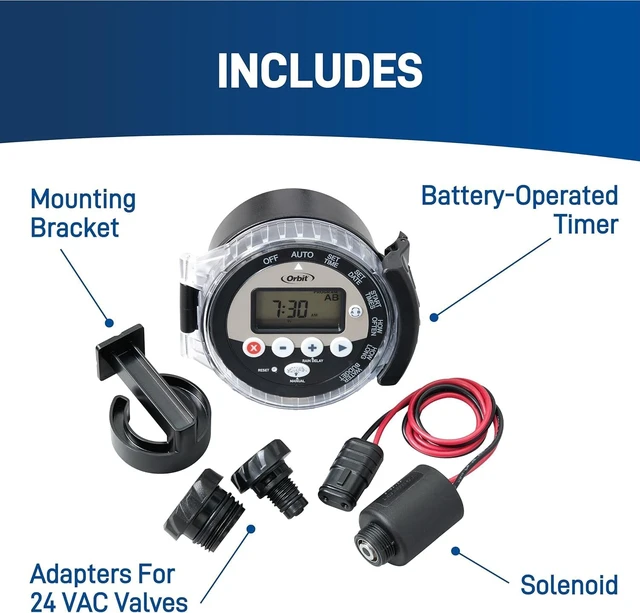 Alt view image 5 of 7 - 57865 Battery-Operated Sprinkler Timer, 2-Pack Convenient Automated Watering Device (2 Total Timers)