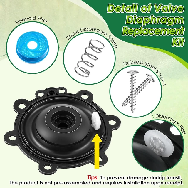 Alt view image 6 of 7 - Rain Bird DRKCP/CPF Compatible Diaphragm Repair Kit (8 Pack)