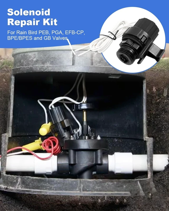 Alt view image 2 of 7 - 236239 Solenoid Repair Kit, 2 Pack Replacement for HydroRain & Rain Bird Sprinkler System PEB, PGA, EFB-CP, BPE, BPES & GB Valves