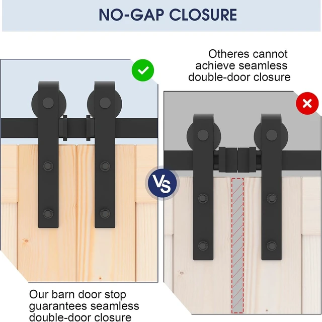 Alt view image 2 of 7 - 2 Pcs Barn Door Center Stop Block for 1-9/16" Top Track
