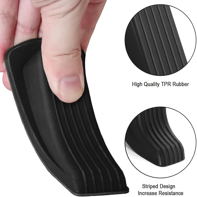Alt view image 3 of 7 - 36 Pack Heavy Duty Rubber Door Stop Wedges for Bottom of Door Stackable Stops for Floor, Wall & Carpet (Black)