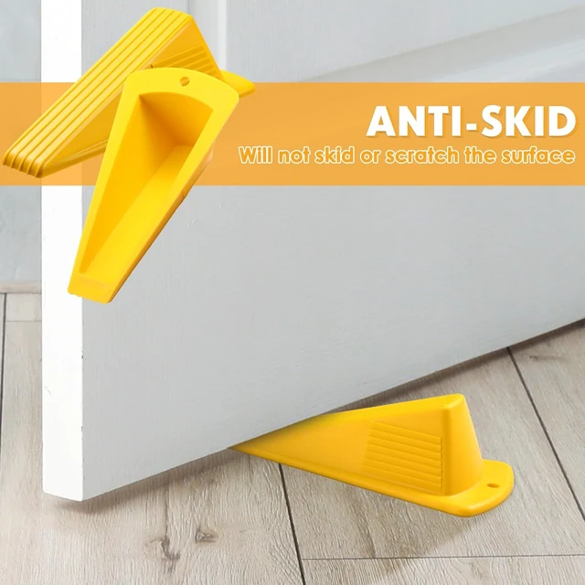 Alt view image 4 of 6 - 12 Pcs Jumbo Heavy Duty Rubber Door Stoppers (Yellow)