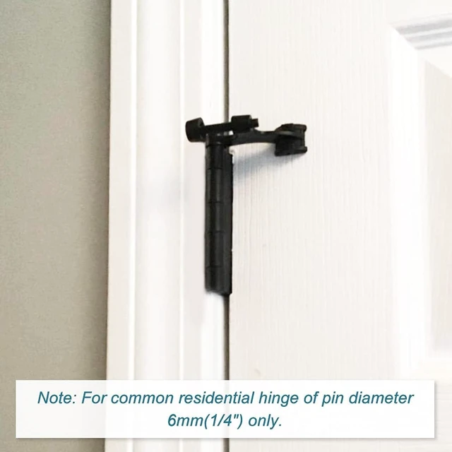Alt view image 7 of 7 - 24 Pack Black Adjustable Hinge Pin Door Stoppers with Rubber Bumper Tips