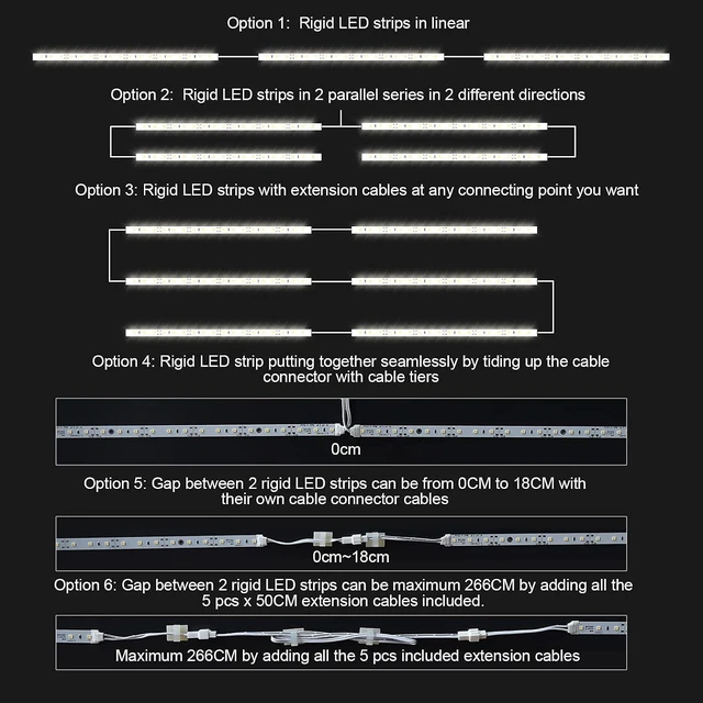 Alt view image 6 of 7 - Plug-In Under Cabinet LED Lighting Kit, 13W Daylight White 5000K