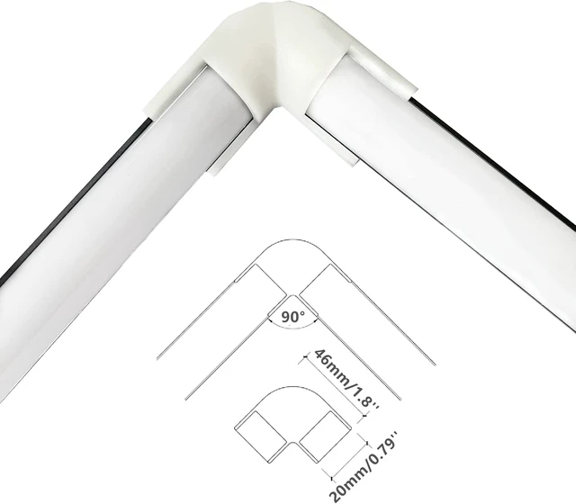 Alt view image 6 of 7 - 3.28ft V-Shape UV Resistant LED Strip Channel Diffuser, 10-Pack Aluminum Profiles with Frosted Cover & Corner Connector for Cabinet, Stairs, Wall & Outdoor (3.28FT, 10)