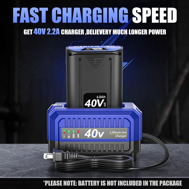Alt view image 4 of 6 - Upgraded Charger Compatible with Kobalt 40V Charger KRC840-03