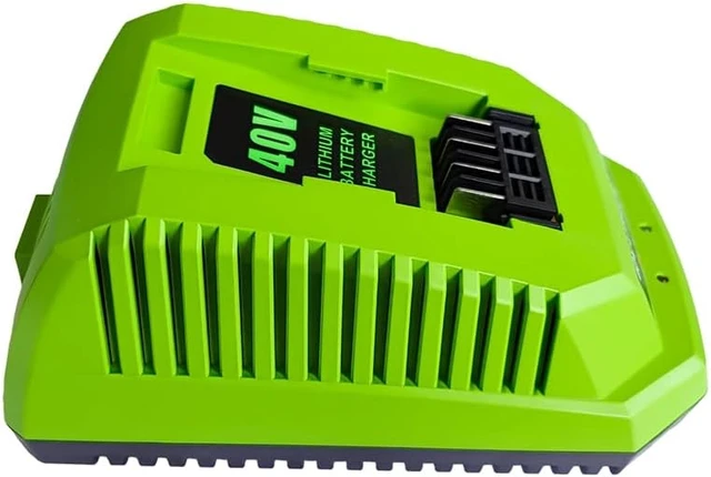 Alt view image 5 of 6 - 40V 2A Replacement Battery Charger for Greenworks 40V Li-ion Batteries 29482 29462 29472 2901319 2938302 BAF702 L-300 BAF704 BAF705 & G-MAX Tools 29252 20202 22262