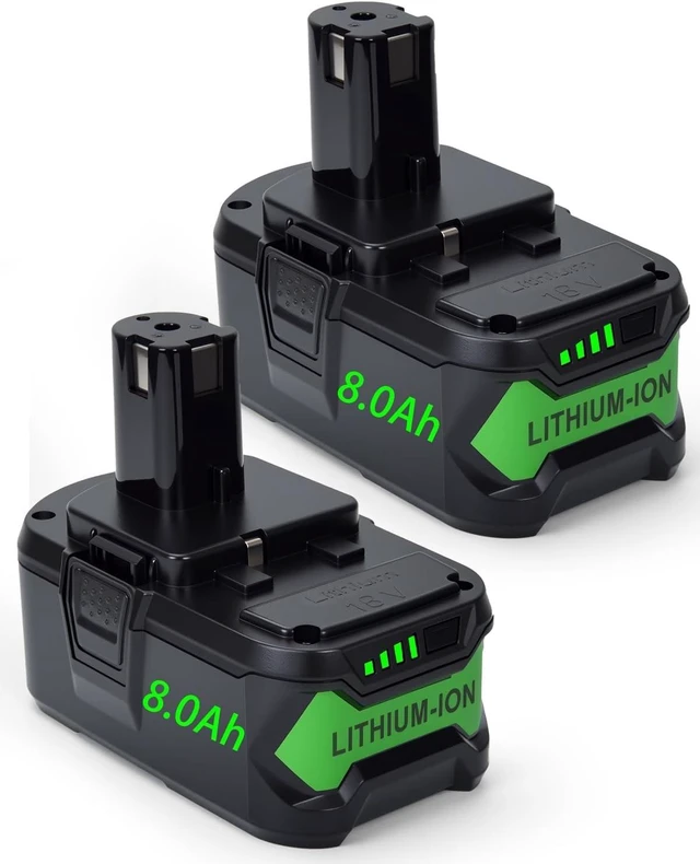 Main image of Upgraded 8000mAh Li-ion Replacement for Ryobi 18V Battery, 2-Pack