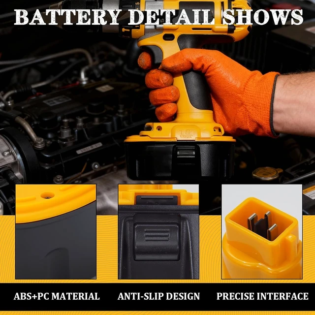 Alt view image 3 of 7 - Upgraded 18V Replacement Battery for DeWalt 18V XRP Tools, 2-Pack