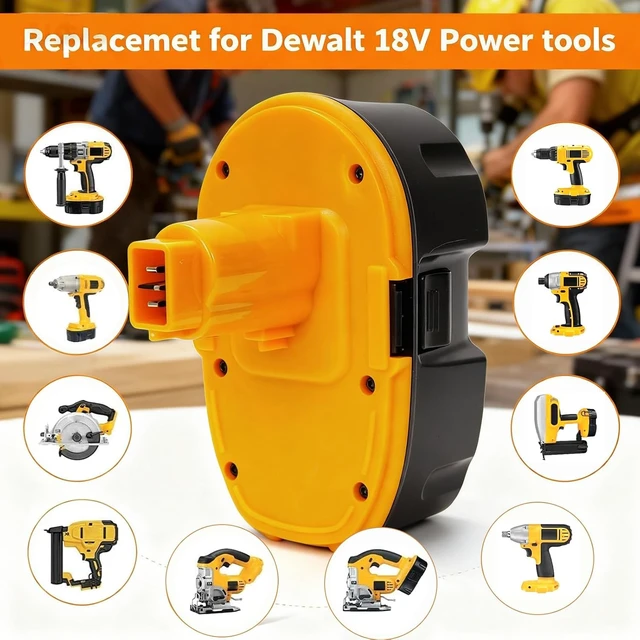 Alt view image 4 of 7 - Upgraded 18V Replacement Battery for DeWalt 18V XRP Tools, 2-Pack