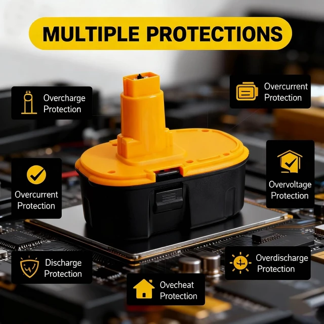 Alt view image 5 of 7 - Upgraded 18V Replacement Battery for DeWalt 18V XRP Tools, 2-Pack