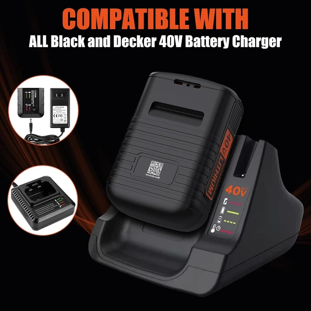 Alt view image 4 of 6 - 40V MAX 2.0Ah Replacement for Black and Decker 40V Lithium Battery, LBX2040 LBXR36 LBXR2036 LST540 LCS1240 LBX1540 LST136W, Fits All 36V & 40V Power+ Tools