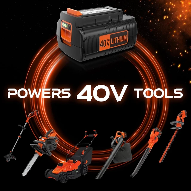 Alt view image 6 of 6 - 40V MAX 2.0Ah Replacement for Black and Decker 40V Lithium Battery, LBX2040 LBXR36 LBXR2036 LST540 LCS1240 LBX1540 LST136W, Fits All 36V & 40V Power+ Tools