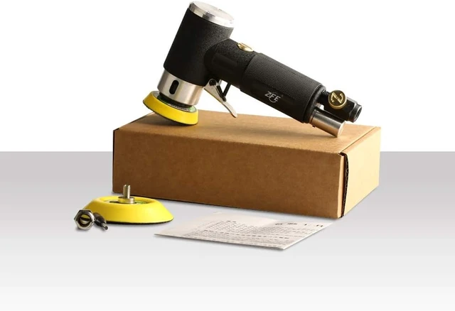 Alt view image 7 of 7 - 1/2/3 Inch Random Orbital Air Sander Mini Pneumatic Polisher for Auto Body Work with 15 Buffing Pads & 18 Sandpapers