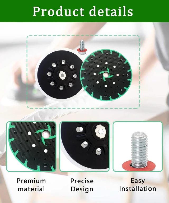 Alt view image 2 of 6 - 2 Pack 202460 6" Hard Back-Up Sanding Pads