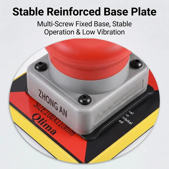 Alt view image 5 of 7 - Heavy Duty Pneumatic Sheet Sander Air Orbital Vibration Sander with 3 Sanding Pads & 8 Rectangular Hook & Loop Foam Sheets for Wood & Auto Body Work
