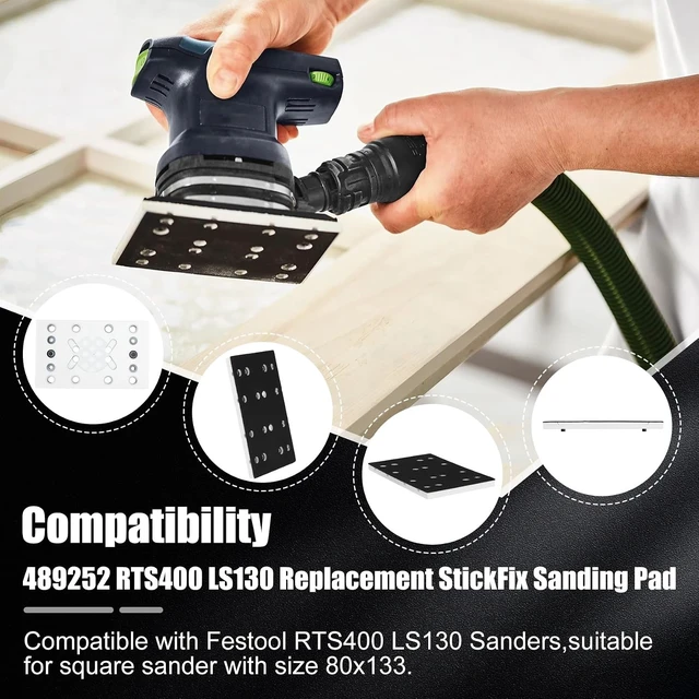 Alt view image 2 of 7 - 3-Pack 489252 StickFix Replacement Sanding Pad for RTS 400
