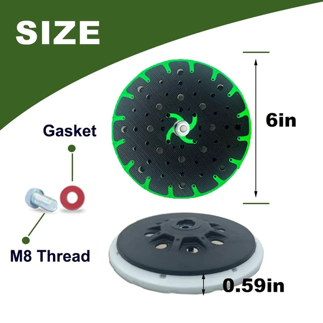 Alt view image 6 of 6 - Upgraded 202460 6-Inch (150mm) Hard Sanding Pad, 48-Hole, M8 Thread, for Festool ETS 150/3 EQ, ETS EC 150/5 EQ, ETS EC 150/3 EQ, ETS 150/5 EQ Sanders, 1 Pack