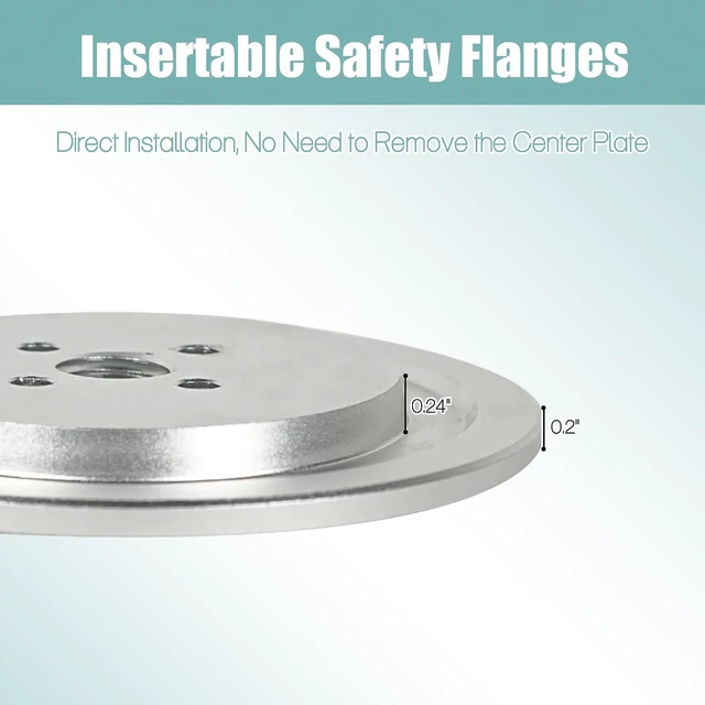 Alt view image 3 of 6 - Self-Clamping Safety Flange Kit for Airway Buffing Wheels Aluminum Insertable Flange Sets for Polishing Wheels, Fits 5/8"-11 Thread Adapters & Airway Buffs with 3" Center Plates