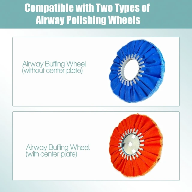 Alt view image 6 of 6 - Self-Clamping Safety Flange Kit for Airway Buffing Wheels Aluminum Insertable Flange Sets for Polishing Wheels, Fits 5/8"-11 Thread Adapters & Airway Buffs with 3" Center Plates