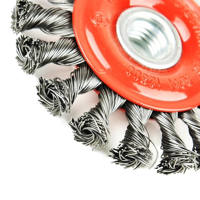 Alt view image 2 of 7 - AAIN 10 Pcs 4 Inch Twist Knotted Wire Wheel Brush for Angle Grinder