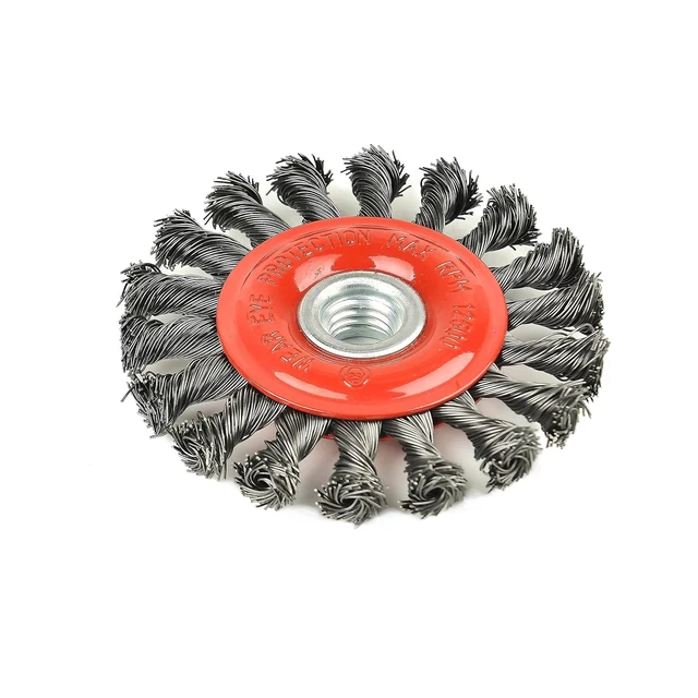 Alt view image 6 of 7 - AAIN 10 Pcs 4 Inch Twist Knotted Wire Wheel Brush for Angle Grinder