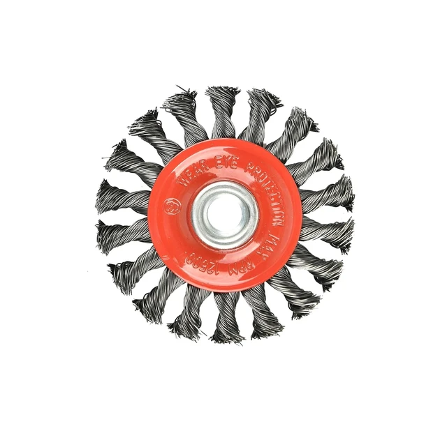 Alt view image 7 of 7 - AAIN 10 Pcs 4 Inch Twist Knotted Wire Wheel Brush for Angle Grinder