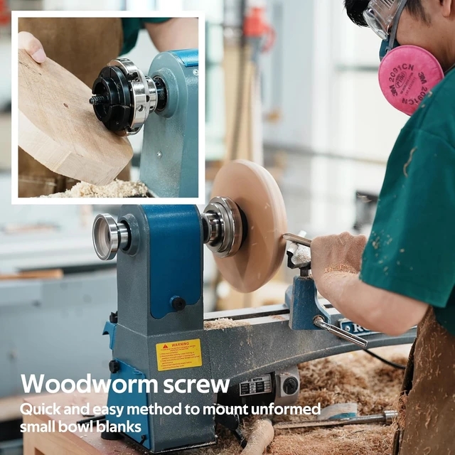Alt view image 5 of 7 - 4" Wood Lathe Self-Centering Chuck Set with Dovetail, Pin, Step, Wide & 5" Flat Jaws, Wood Screw, 1"x8TPI Thread, 3/4"x16TPI Adapter, Nickel Coated