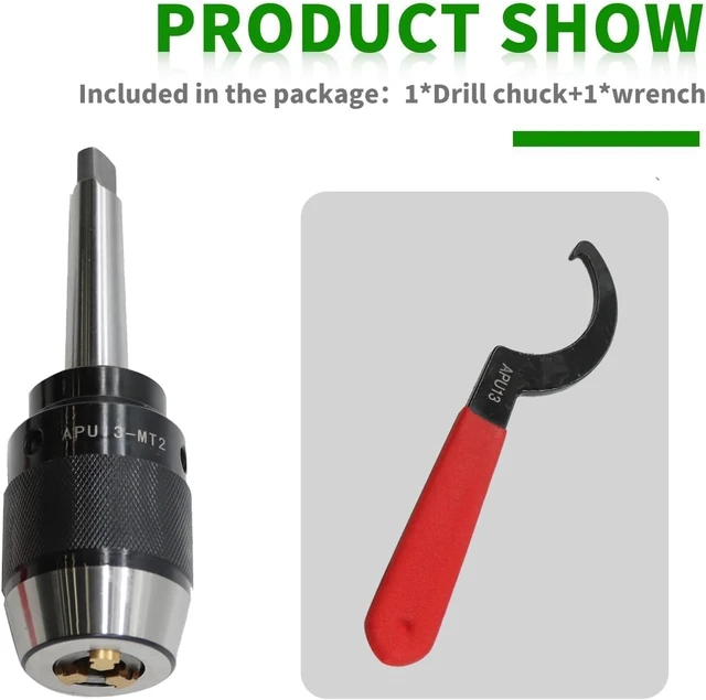 Alt view image 6 of 7 - Heavy Duty 1/64"-1/2" Keyless Drill Chuck with MT2 Shank for Lathe