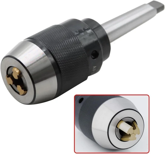 Alt view image 7 of 7 - Heavy Duty 1/64"-1/2" Keyless Drill Chuck with MT2 Shank for Lathe