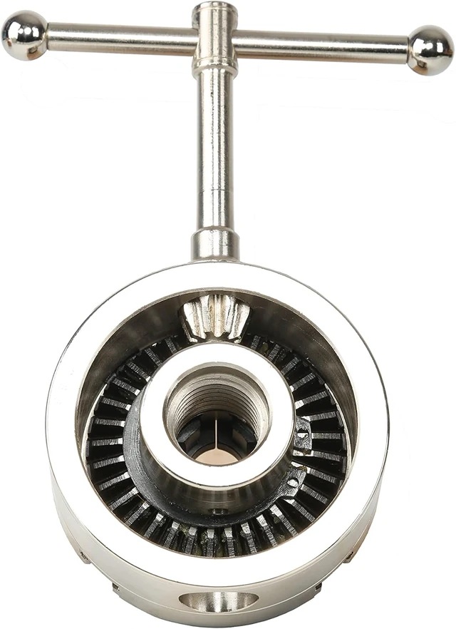 Alt view image 7 of 7 - 3-3/4 Inch 4-Jaw Self-Centering Wood Lathe Chuck, 2" Round Jaw, 1"x8TPI & 3/4"x16TPI Adapter, Tightening Key, T Allen Wrench, Screw Chuck, SCK4-3.75, Nickel Coated