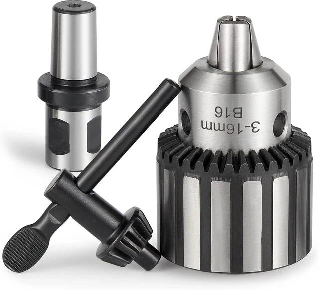 Main image of HD Heavy Duty 5/8" (16mm) Magnetic Drill Chuck with 3/4" Weldon Shank Adapter, Key Type Converter Tool for Drill Press (B16)
