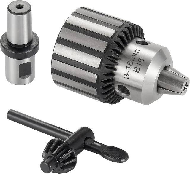 Alt view image 2 of 6 - HD Heavy Duty 5/8" (16mm) Magnetic Drill Chuck with 3/4" Weldon Shank Adapter, Key Type Converter Tool for Drill Press (B16)