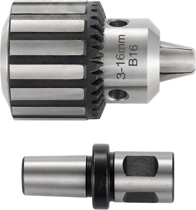 Alt view image 3 of 6 - HD Heavy Duty 5/8" (16mm) Magnetic Drill Chuck with 3/4" Weldon Shank Adapter, Key Type Converter Tool for Drill Press (B16)