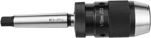 Alt view image 2 of 6 - Adjustable 1/32"-1/2" (1mm-13mm) 3-Jaw Keyless Drill Chuck, MT2 Morse Taper Mount, for Lathes, Milling & Drilling Machines