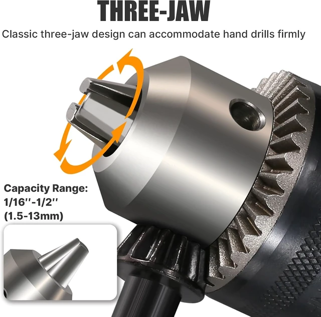 Alt view image 4 of 7 - 1/16"-1/2" Magnetic Drill Chuck with 1/2"-20 UNF Weldon Shank Thread