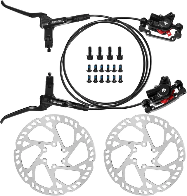 Main image of MTB 2-Piston Hydraulic Disc Brake Kit with 160mm Rotors