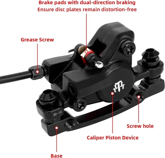 Alt view image 7 of 7 - MTB 2-Piston Hydraulic Disc Brake Kit with 160mm Rotors