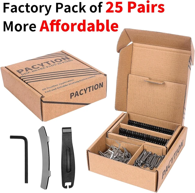 Alt view image 2 of 7 - 25 Pairs Brake Pads for Shimano XTR M975 M966 M965, SLX M665, LX M596, Deore XT MTB & Ebike, with 3 Installation Tools