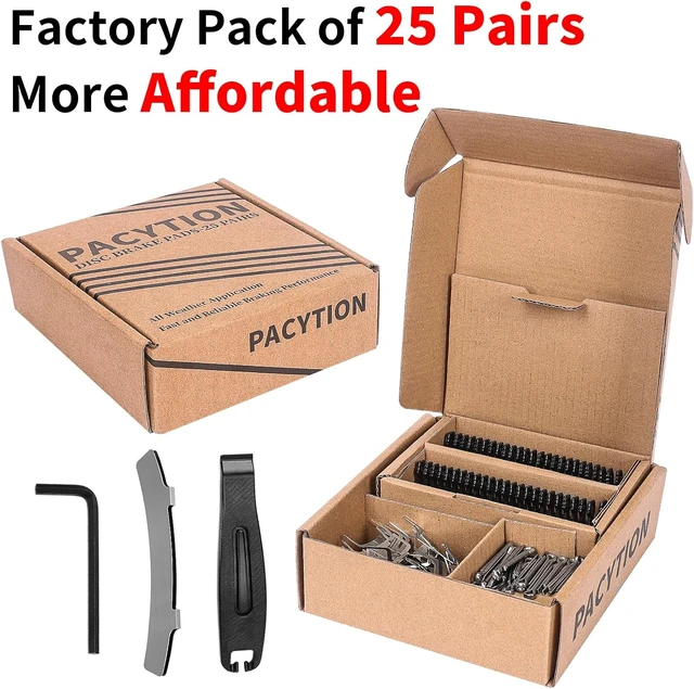 Alt view image 2 of 7 - 25 Pairs Brake Pads for Sram/Avid Elixir E3 E5 E7 DB1 DB3 DB5, MTB & Ebike Disc Brake Pads for Nutt Hydraulic Brakes, with Installation Tools