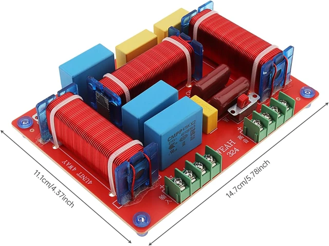 Alt view image 2 of 7 - 2 Pcs 400W Adjustable 4-8 Ohm 3-Way Speaker Crossover, One High & Two Low Frequency Divider, HiFi
