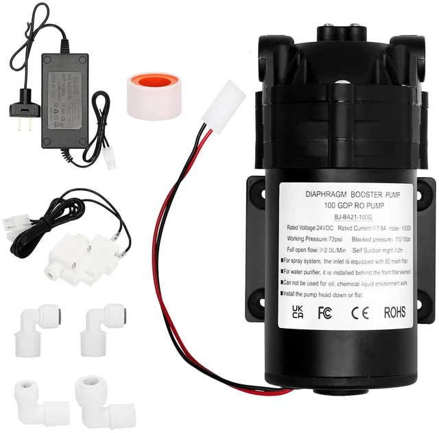 Main image of 6800 Booster Pump Kit with High-Voltage Switch, for Household Reverse Osmosis Water Filtration Systems up to 100 GPD
