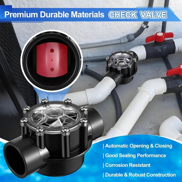 Alt view image 3 of 7 - 2 Pack Jandy Compatible Pool Check Valve, 1-1/2 to 2 Inch