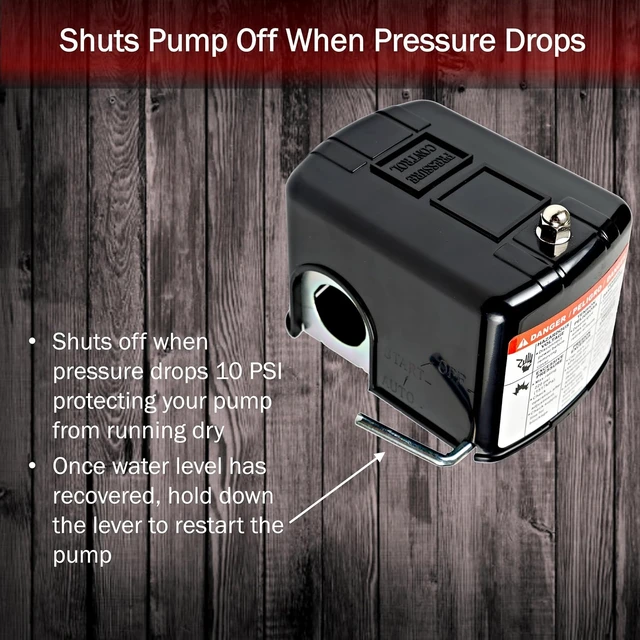 Alt view image 4 of 6 - Low Pressure Pump Cut-Off Switch for Well & Jet Pumps