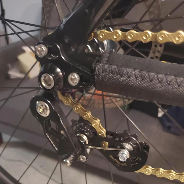 Alt view image 6 of 7 - Single Speed Chain Tensioner with Double Spring Guide & Multi-Segment Tension on CNC Aluminum, Easy Install for Silent, Fluid Performance, Fits BMX & Folding Bikes