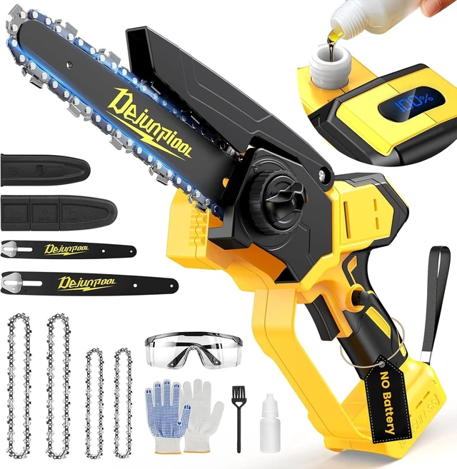 Main image of 1200W Brushless Cordless Mini Chainsaw for DeWalt 20V MAX Battery, 6 & 8 Inch Handheld Pruning Saw with Auto Oiler, Gift for Men, Husbands & Fathers (Tool Only)